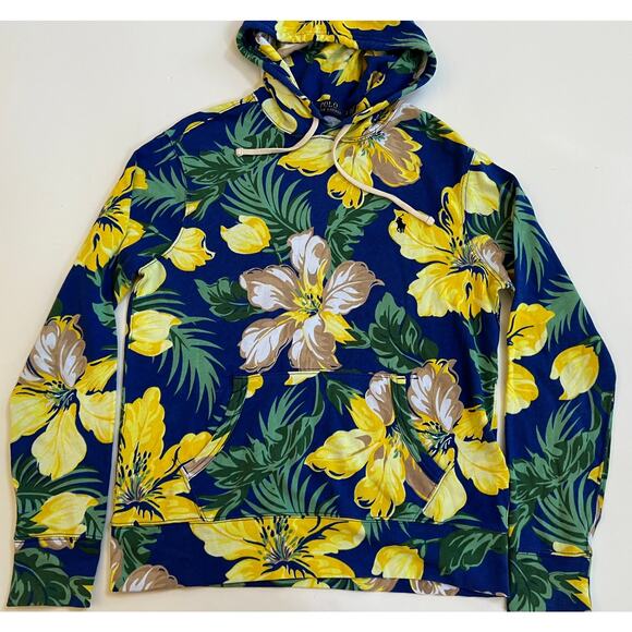 Polo Ralph Lauren Men Tropical Hawaiian Floral Graphic Terry Hoodie Size S NWT - Picture 9 of 16
